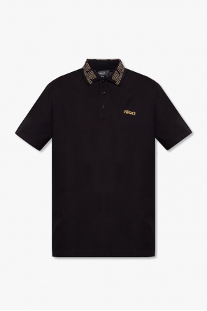 Tシャツ・カットソー VERSACE FW24 'Barocco' polo shirt (10158081A11072 1B000) Tシャツ・カットソー VERSACE FW24 'Barocco' polo shirt